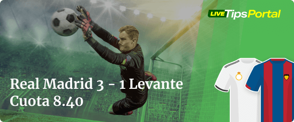 real madrid vs levante: apuestas al marcador exacto.