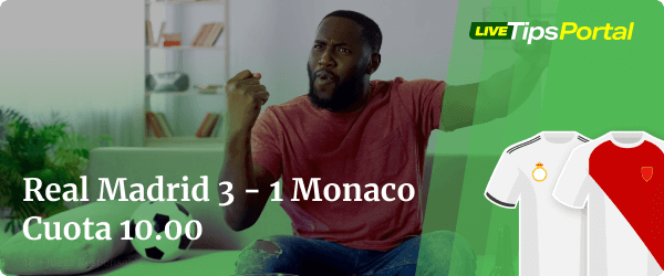 real madrid vs monaco: apuestas al marcador exacto.