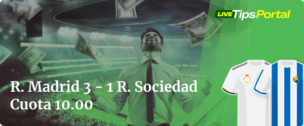 real madrid vs real sociedad: apuestas al marcador exacto.