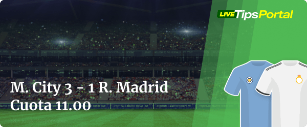 manchester city vs real madrid: pronostico marcador exacto.