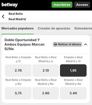 pronostico y apuestas betis vs real madrid