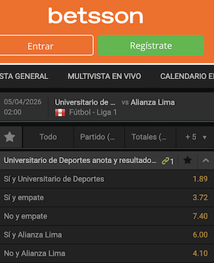 pronostico y apuestas universitario vs alianza lima