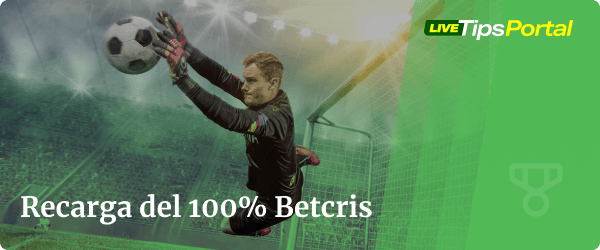 Recarga del 100% en Betcris
