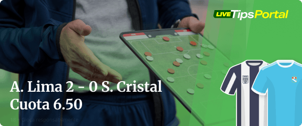 alianza lima vs sporting cristal: apuestas al marcador exacto.