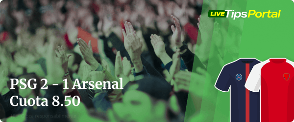 psg vs arsenal: pronostico al marcador exacto.