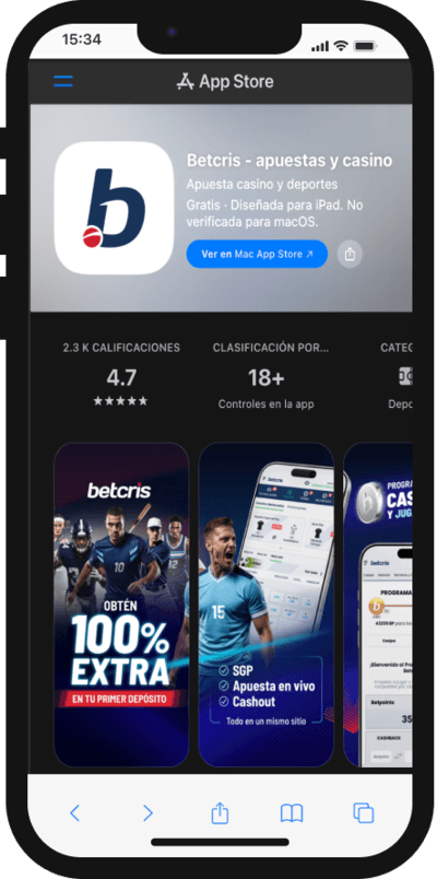 betcris app en ios.