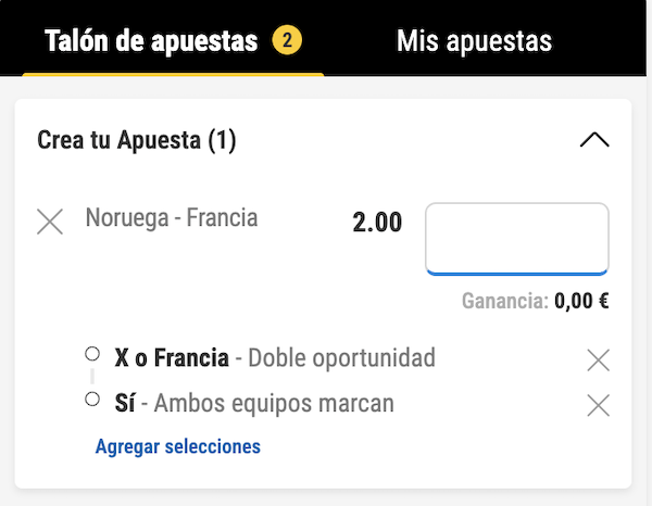 pronostico y apuestas noruega vs francia