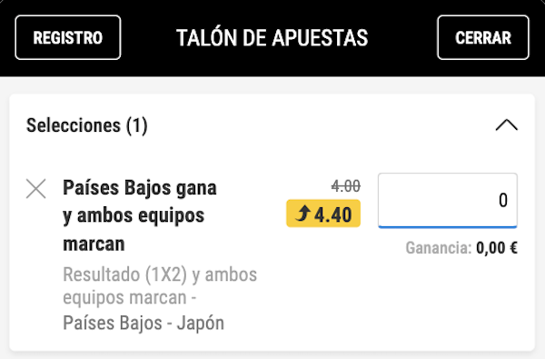 pronostico y apuestas paises bajos vs japon