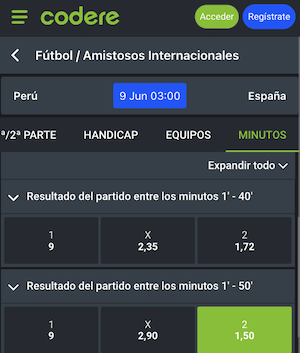 pronostico y apuestas peru vs españa