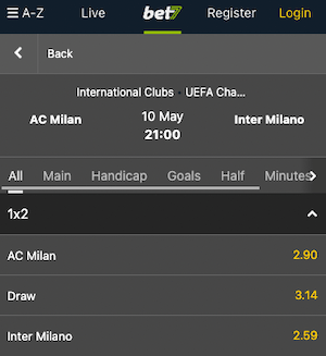 Ac Milan x Inter de Milão Palpites apostas - 10.05.2023