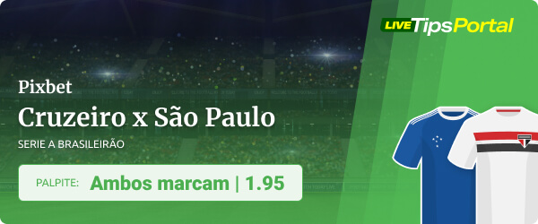 Cruzeiro x São Paulo da Serie A - Aposte - 25.06.2023
