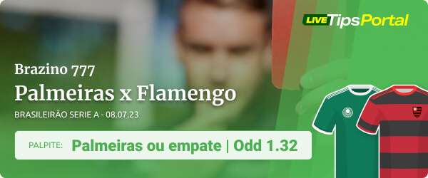 Palmeiras x Flamengo Palpite - Palmeiras ou empate - 08.07.2023