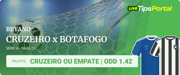 Cruzeiro x Botafogo Palpite e Dicas de apostas - 06.08.2023