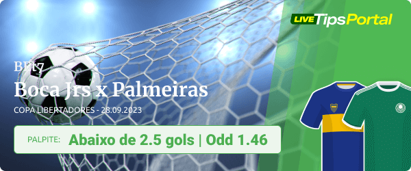Boca Jrs. x Palmeiras Palpite - Copa Libertadores 28-09-2023