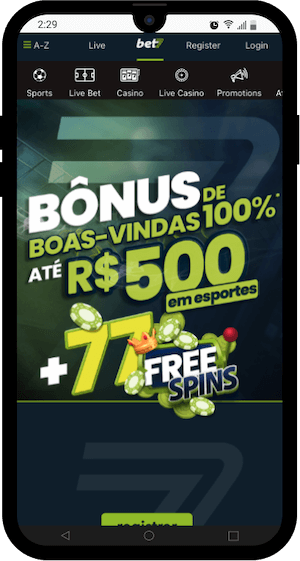 Aplicativo Bet7 - Bonus de boas-vindas