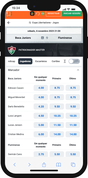 Boca Juniors x Fluminense - Final Copa Libertadores - Odds Betano