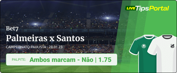 Palpite Palmeiras x Santos - Campeonato Paulista - 28-01-2023