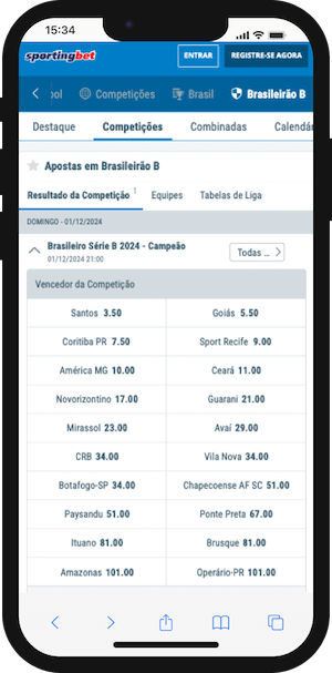 Palpites Serie B - Odds Campeão Brasileiro Serie B Sportingbet