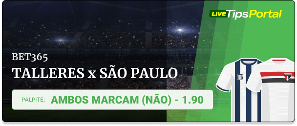 Talleres Córdoba x São Paulo Palpite - Amos marcam 04.04.2024